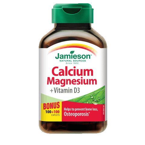 Calcium Magnesium with Vitamin D, BONUS PACK!  100 + 100 caplets