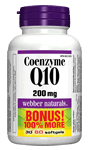 Coenzyme Q10, 200 mg, BONUS! 100% MORE, 30+30 softgels