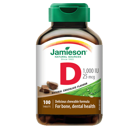 Chewable Vitamin D 1,000 IU — Chocolate,  100 tabs