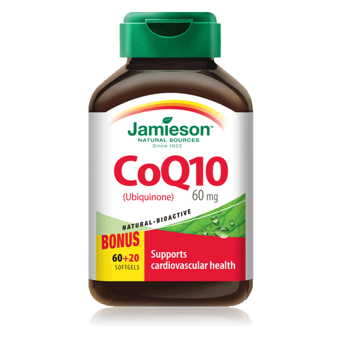 CoQ10 60 mg, 60 + 20 softgels