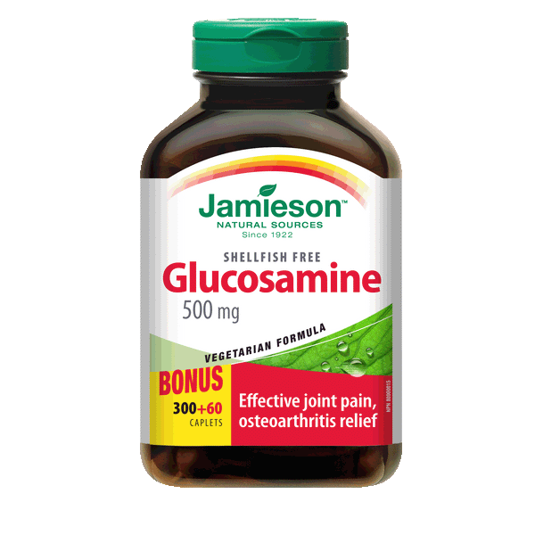Glucosamine Sulfate 500 mg — Shellfish Free, 300 + 60 caplets Farjam