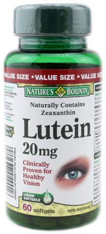 NATURE'S BOUNTY LUTEIN 20MG VAL 60'S