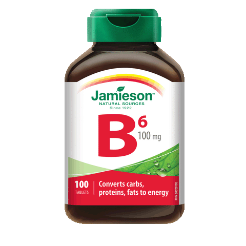 Jamieson Vitamin B6 100 mg (Pyridoxine), 100 tabs