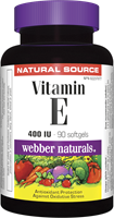 Vitamin E, Natural Source, 400 IU, 90 softgels