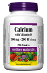 Calcium Carbonate with D3, 500 mg/200 IU, 250 tablets