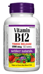 Vitamin B12, Timed Release, 1200 mcg, 60 tablets
