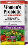 Women's Probiotic with Cranberry, 5 billion active cells,45 capsules