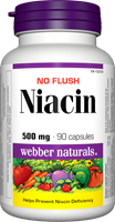 No Flush Niacin, Vitamin B3, 500 mg, 90 capsules