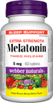 Melatonin Timed Release, Extra Strenth, 5 mg, 60 tablets
