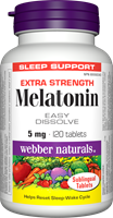 Melatonin, Extra Strength, Easy Dissolve, 5 mg, 120 sublingual tablets