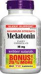 Melatonin, Maximum Strength, Easy Dissolve, 10 mg, BONUS! 20% MORE, 10+12 sublingual tablets