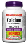 Calcium Carbonate with D3, 500 mg/200 IU, BONUS! 250+25 tablets