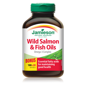 Jamieson Wild Salmon and Fish Oils Omega-3 Complex, 200 softgels
