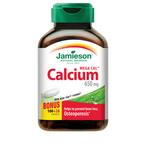 Mega Cal™ Calcium 650 mg, BONUS PACK!  100 + 20 caps