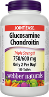 Glucosamine Chondroitin, Triple Strength, 750/600 mg, 150 tablets