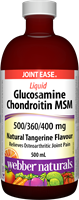 Liquid Glucosamine Chondroitin MSM, Tangerine Flavour, 500/400/360 mg, 500 ml liquid