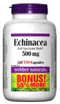 Echinacea, Full spectrum Herb, 500 mg, BONUS! 50% MORE, 120+60 capsules