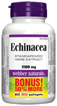 Echinacea, Standardized Herb Extract (8:1 extract), 2100 mg, BONUS! 50% MORE, 60+30 softgels