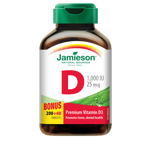 Jamieson Vitamin D 1,000 IU,  BONUS PACK!  200 + 40 tabs