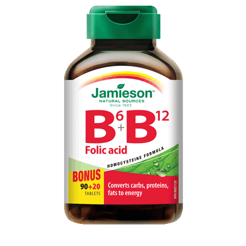 JAMIESON B6, B12 and Folic Acid, 90 + 20 tabs