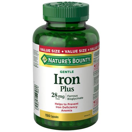 NATURE'S BOUNTY IRON GLYCINATE 28MG VALUE 150'S