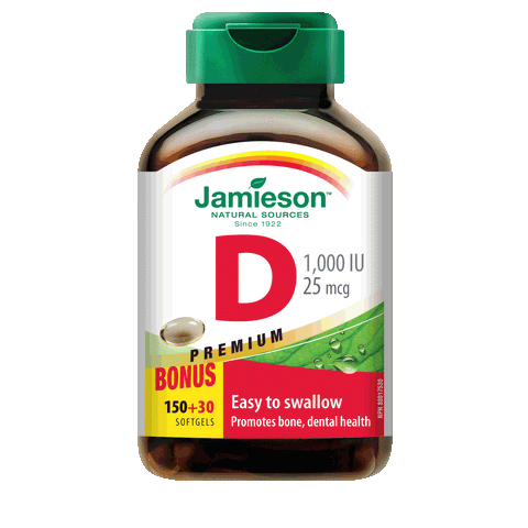 Jamieson vitamin D 1,000 IU , 150 + 30 Softgels