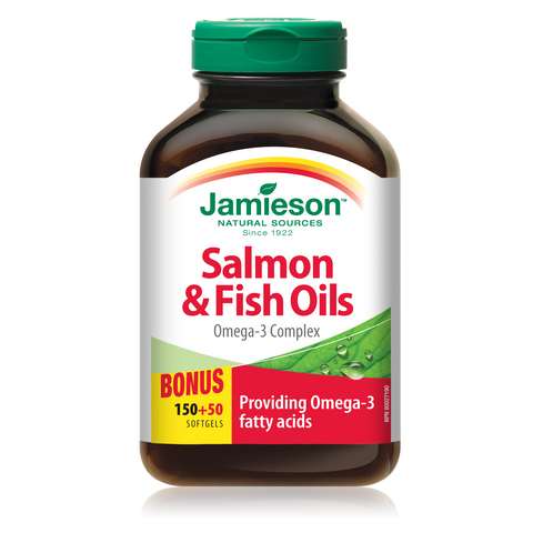 Salmon & Fish Oils Omega-3 Complex, 150 + 50 softgels