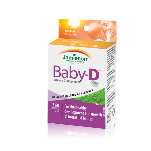 Jamieson Baby-D Vitamin D3 400 IU Droplets, 360 drops