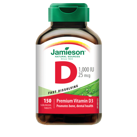 Jamieson Vitamin D3 1,000 IU Sublingual tablets, 150 tabs