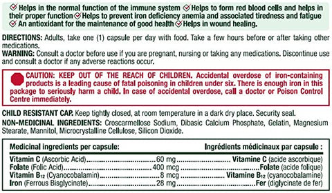 NATURE'S BOUNTY IRON GLYCINATE 28MG VALUE 150'S