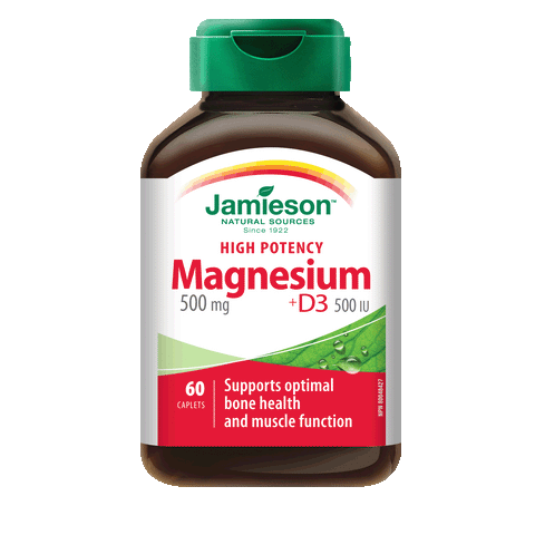 Magnesium 500 mg + D3, 60 caplets