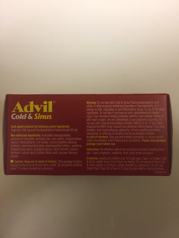 Advil Cold & Sinus Non-drowsy 72's