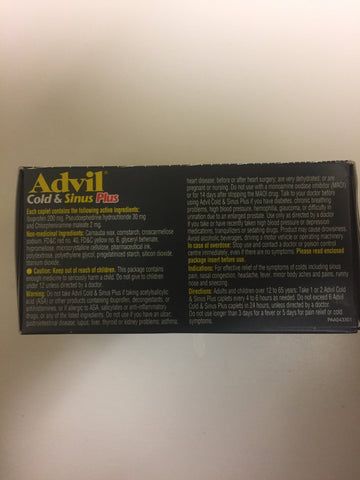 Advil Cold & Sinus Plus