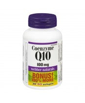 Coenzyme Q10, 100 mg, BONUS! 100% MORE, 30+30 softgels