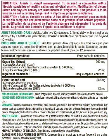 NATURE'S BOUNTY GREEN TEA EXTRACT CAPS 100'S