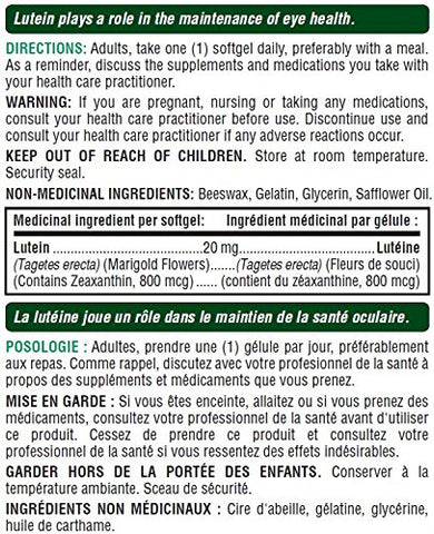 NATURE'S BOUNTY LUTEIN SOFTGELS 30'S