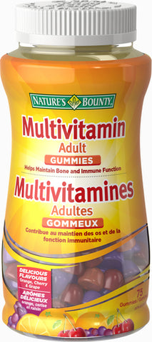 NATURE'S BOUNTY ADULT GUMMIES 75'S