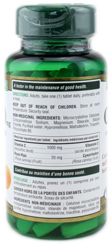 NATURE'S BOUNTY C 1000MG WITH ROSE HIPS CAPLETS 100'S