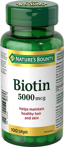 NATURE'S BOUNTY BIOTIN 5000MCG 100'S