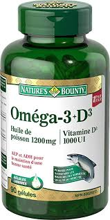 NATURE'S BOUNTY FISH OIL W/VITD 90'S